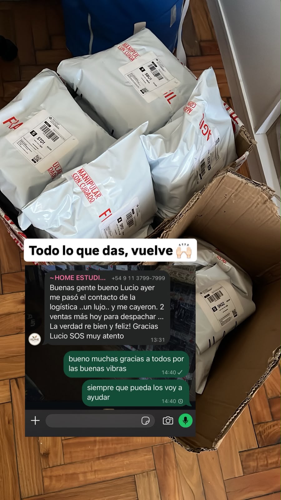 Alumno del grupo VIP compartiendo sus ventas en Mercado Libre, captura 8 de 9